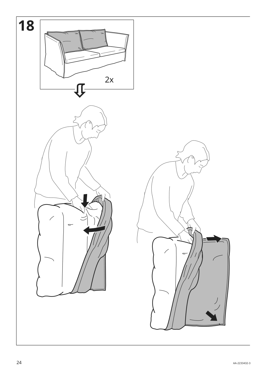 Assembly instructions for IKEA Backsaelen loveseat frame | Page 24 - IKEA BACKSÄLEN loveseat 193.931.68