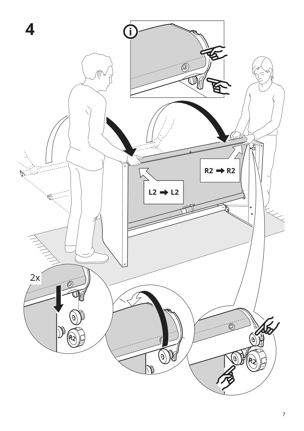 Assembly instructions for IKEA Backsaelen loveseat frame | Page 7 - IKEA BACKSÄLEN loveseat 193.931.68