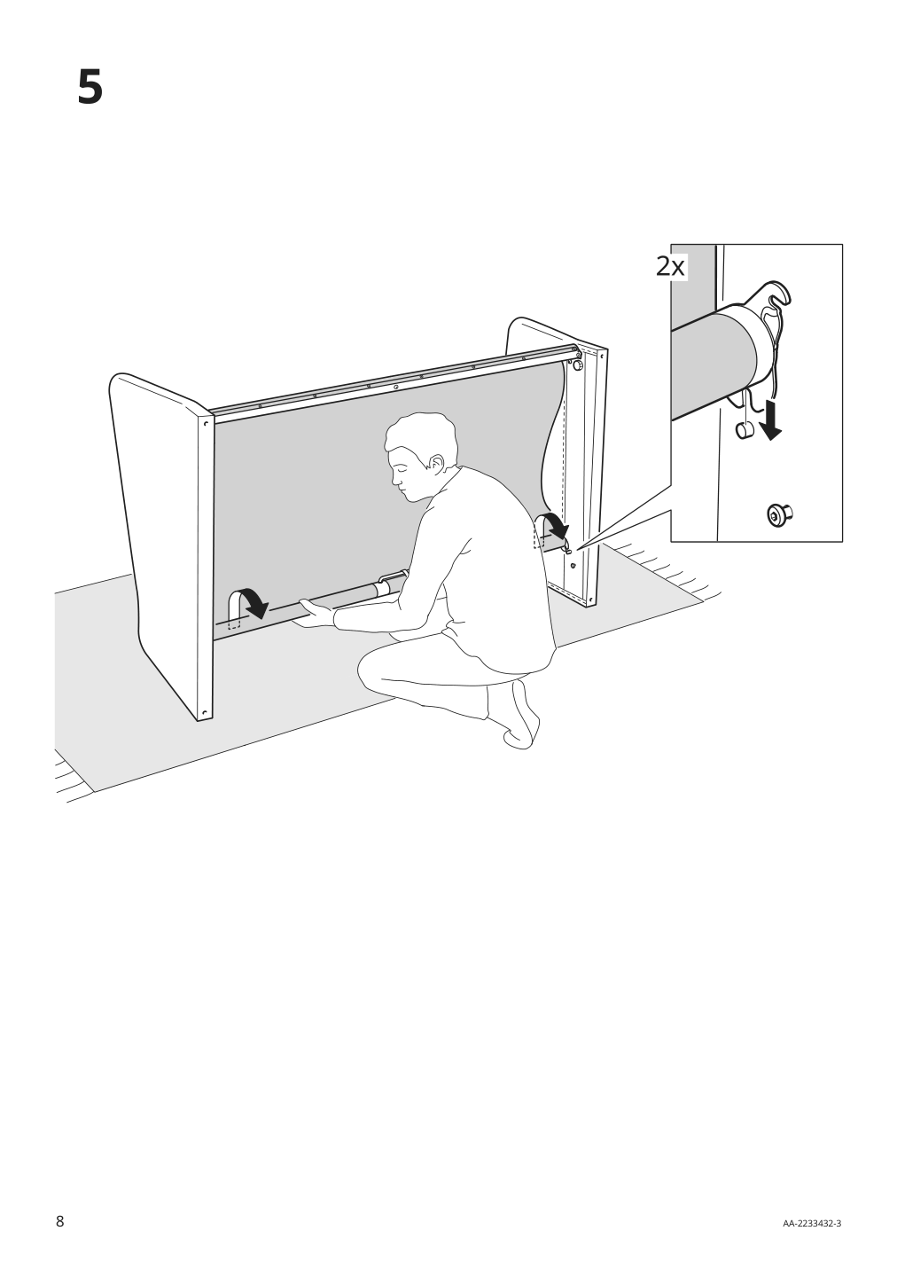 Assembly instructions for IKEA Backsaelen loveseat frame | Page 8 - IKEA BACKSÄLEN loveseat 193.931.68