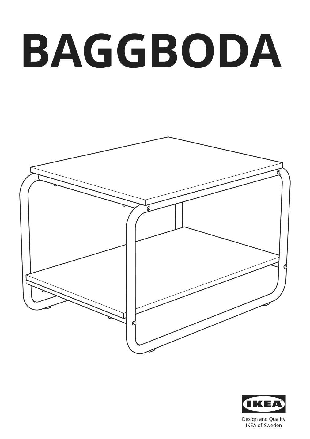 Assembly instructions for IKEA Baggboda side table white | Page 1 - IKEA BAGGBODA side table 205.565.07