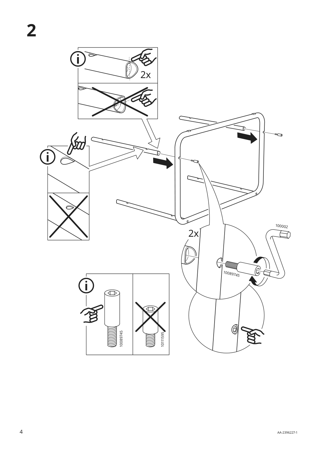 Assembly instructions for IKEA Baggboda side table white | Page 4 - IKEA BAGGBODA side table 205.565.07