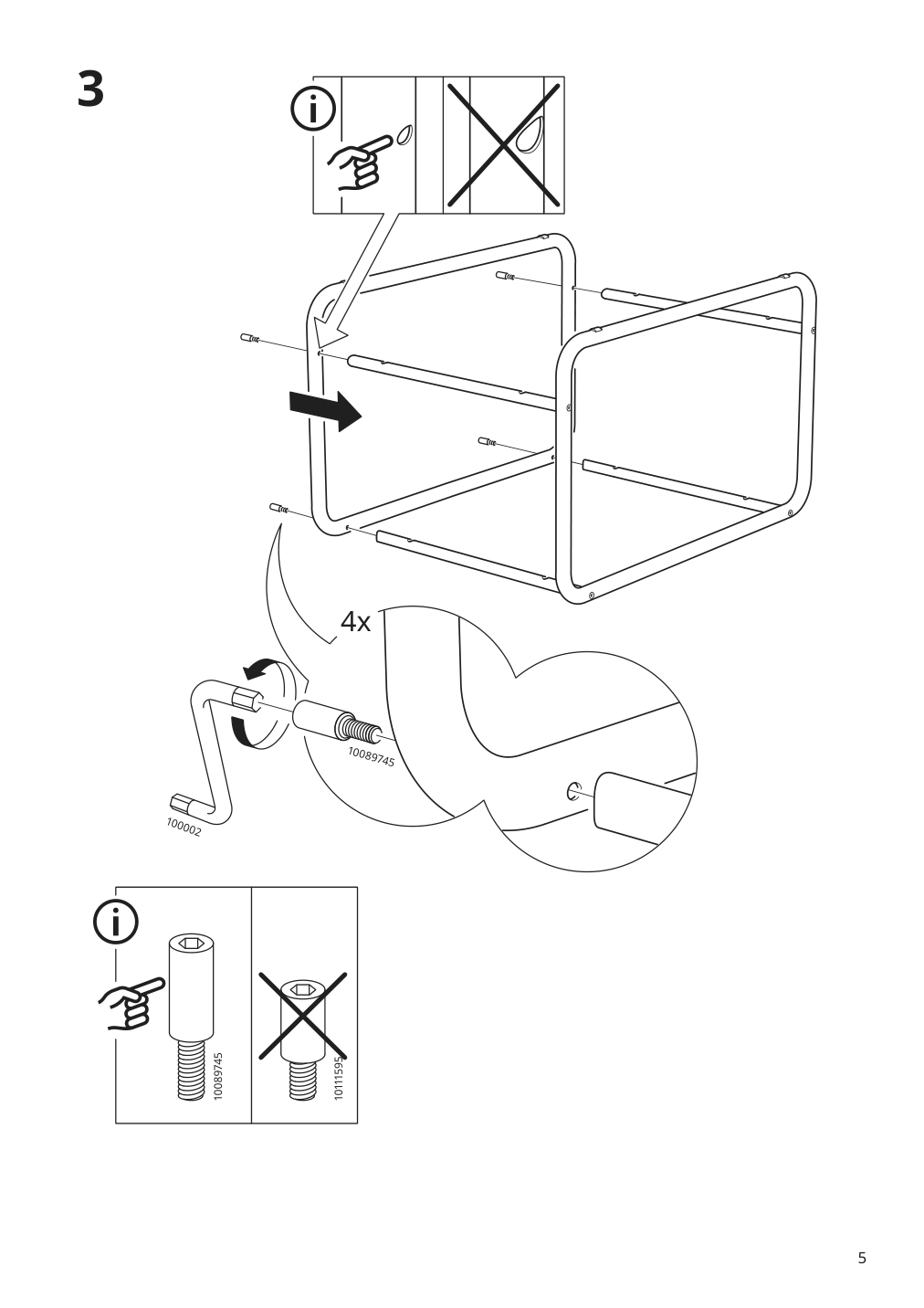 Assembly instructions for IKEA Baggboda side table white | Page 5 - IKEA BAGGBODA side table 205.565.07