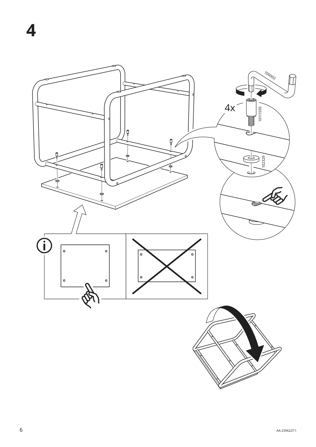 Assembly instructions for IKEA Baggboda side table white | Page 6 - IKEA BAGGBODA side table 205.565.07