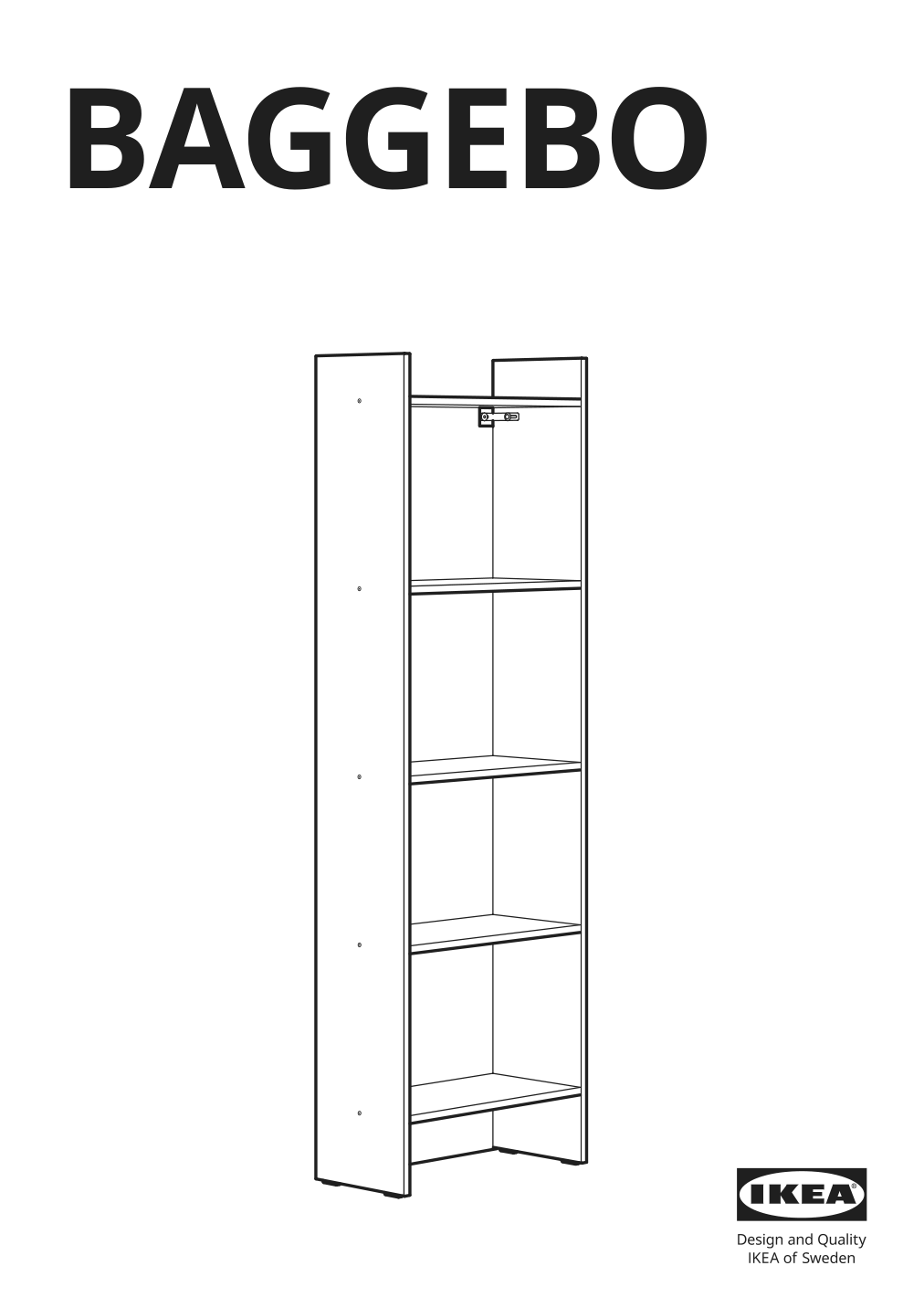 Assembly instructions for IKEA Baggebo bookcase white | Page 1 - IKEA BAGGEBO TV storage combination 294.436.53