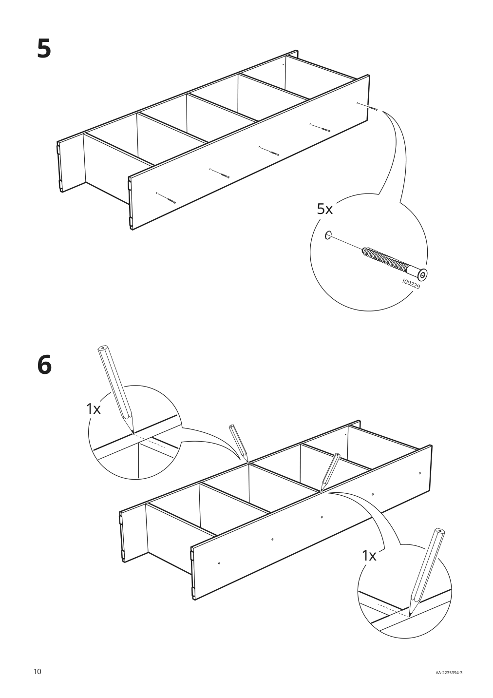 Assembly instructions for IKEA Baggebo bookcase white | Page 10 - IKEA BAGGEBO TV storage combination 294.436.53