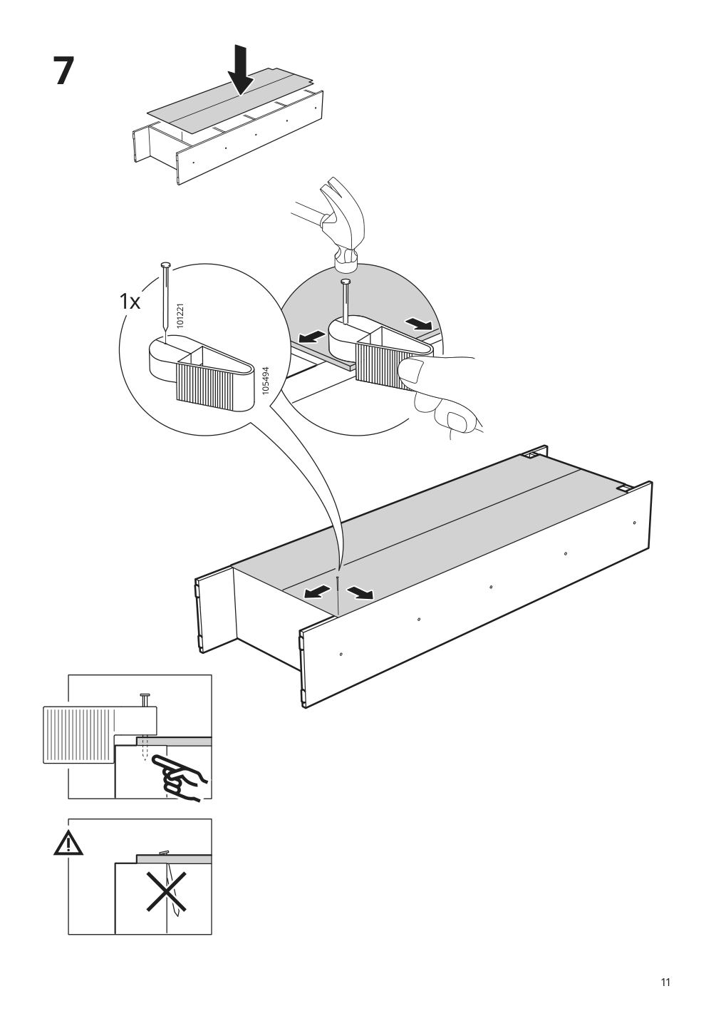 Assembly instructions for IKEA Baggebo bookcase white | Page 11 - IKEA BAGGEBO TV storage combination 294.436.53