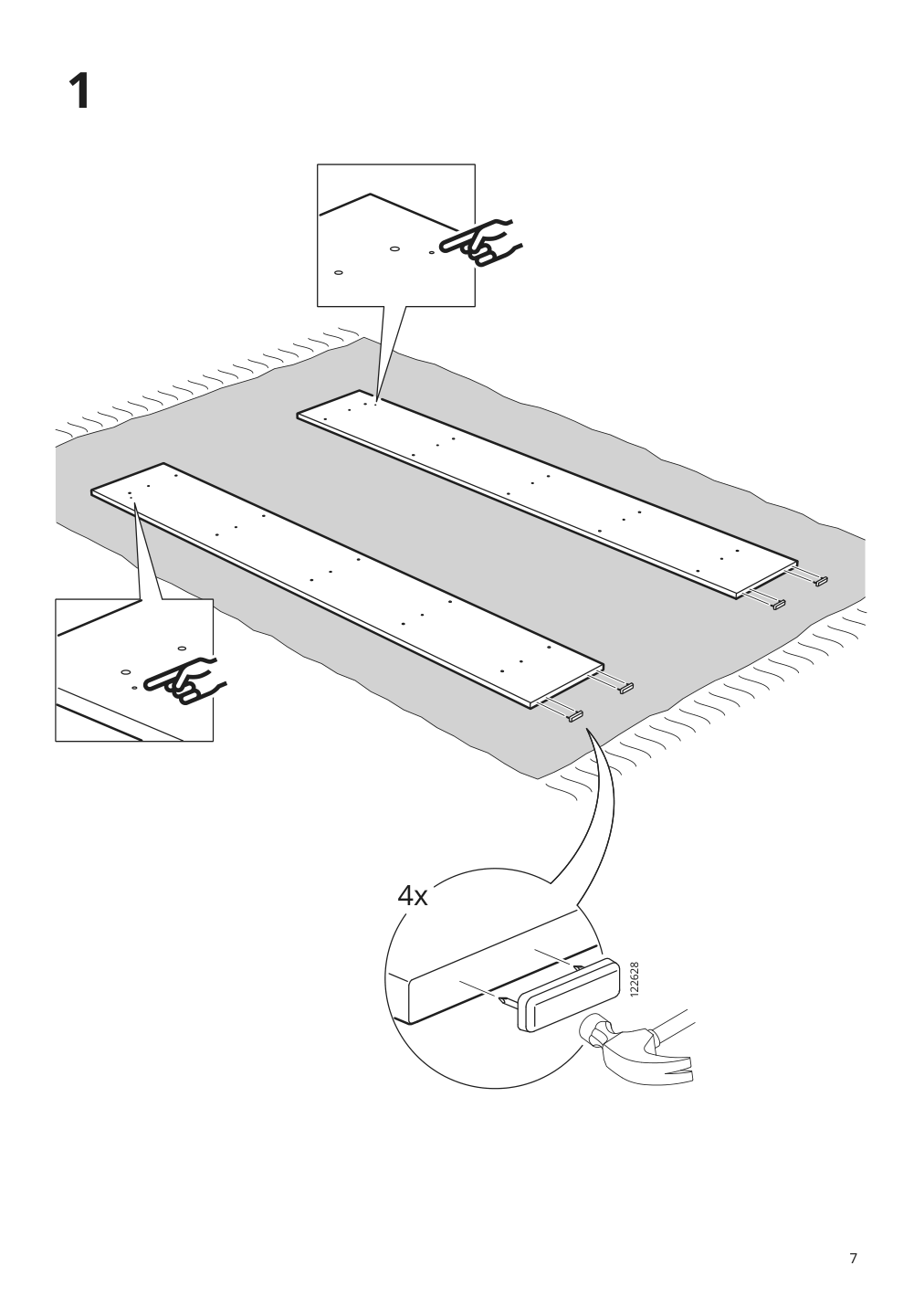 Assembly instructions for IKEA Baggebo bookcase white | Page 7 - IKEA BAGGEBO TV storage combination 294.436.53