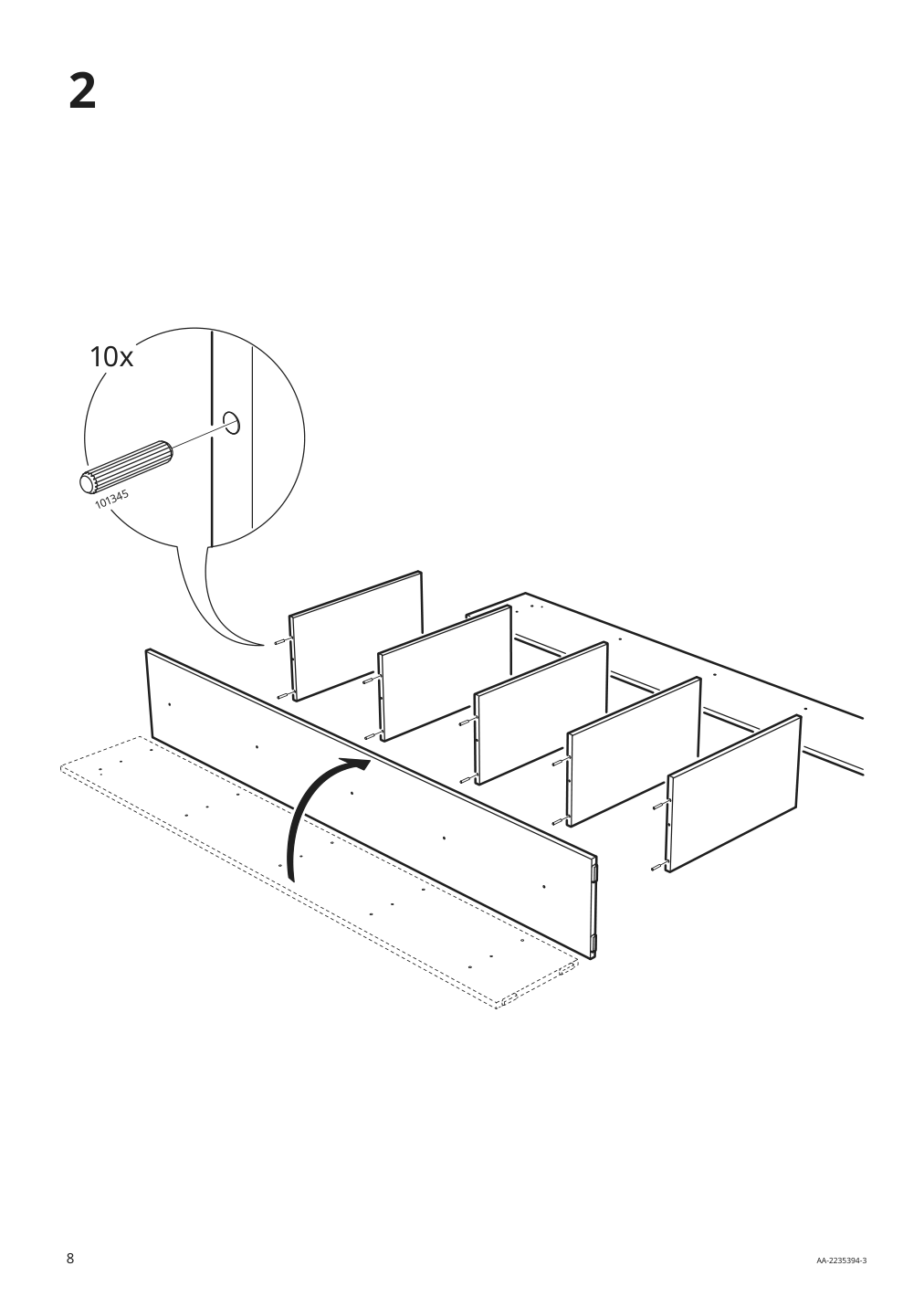 Assembly instructions for IKEA Baggebo bookcase white | Page 8 - IKEA BAGGEBO TV storage combination 294.436.53