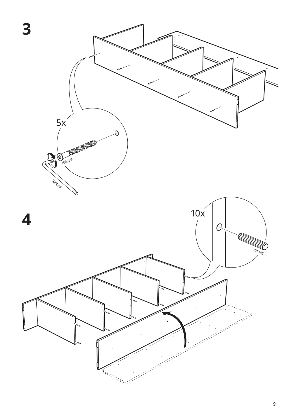 Assembly instructions for IKEA Baggebo bookcase white | Page 9 - IKEA BAGGEBO TV storage combination 294.436.53