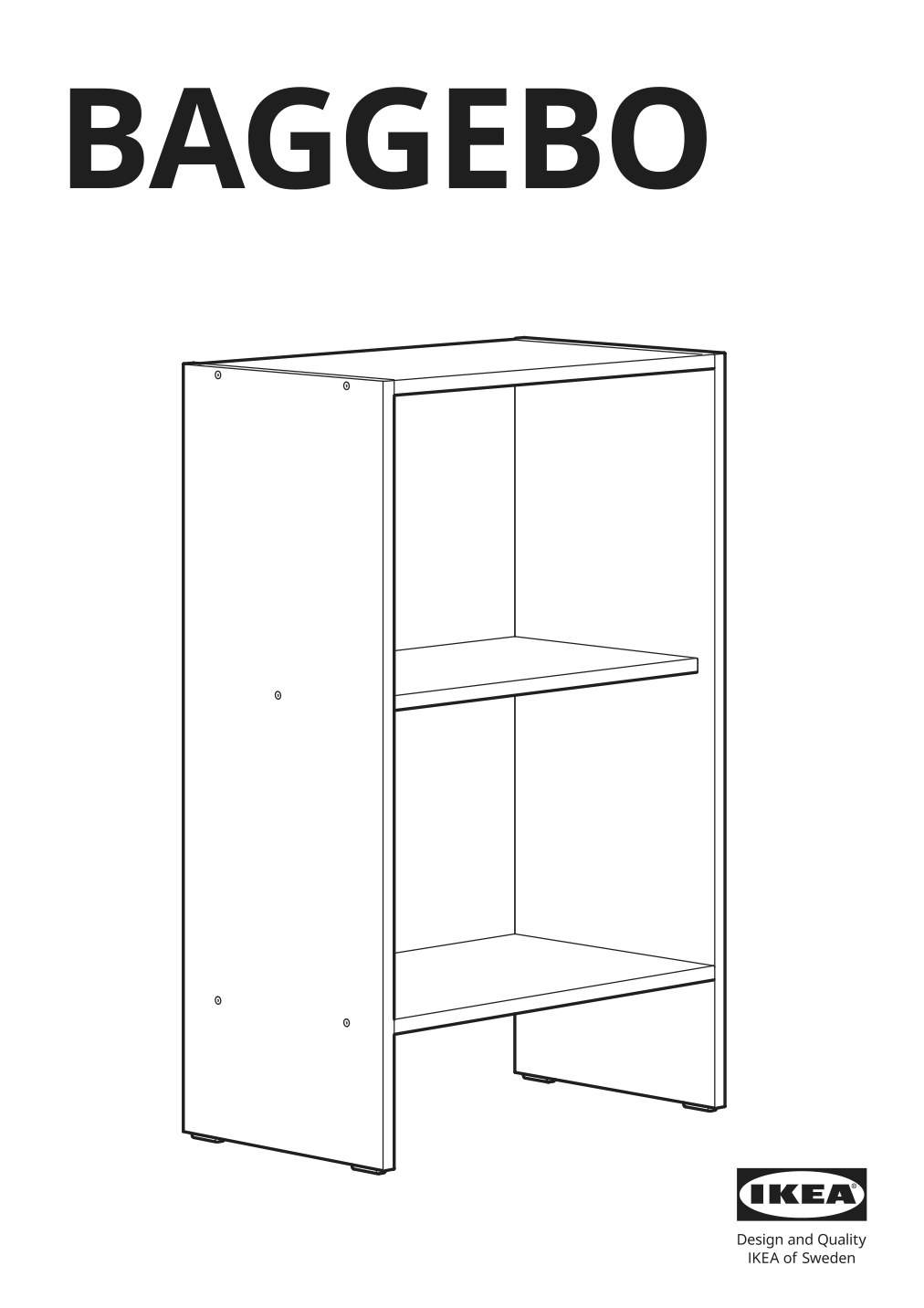 Assembly instructions for IKEA Baggebo bookcase white | Page 1 - IKEA BAGGEBO TV storage combination 694.436.51