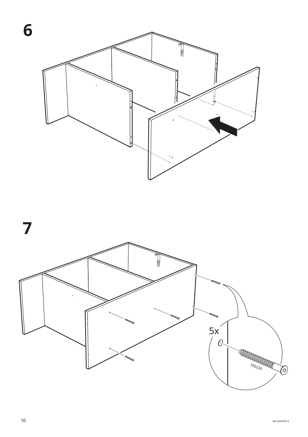 Assembly instructions for IKEA Baggebo bookcase white | Page 10 - IKEA BAGGEBO TV storage combination 694.436.51