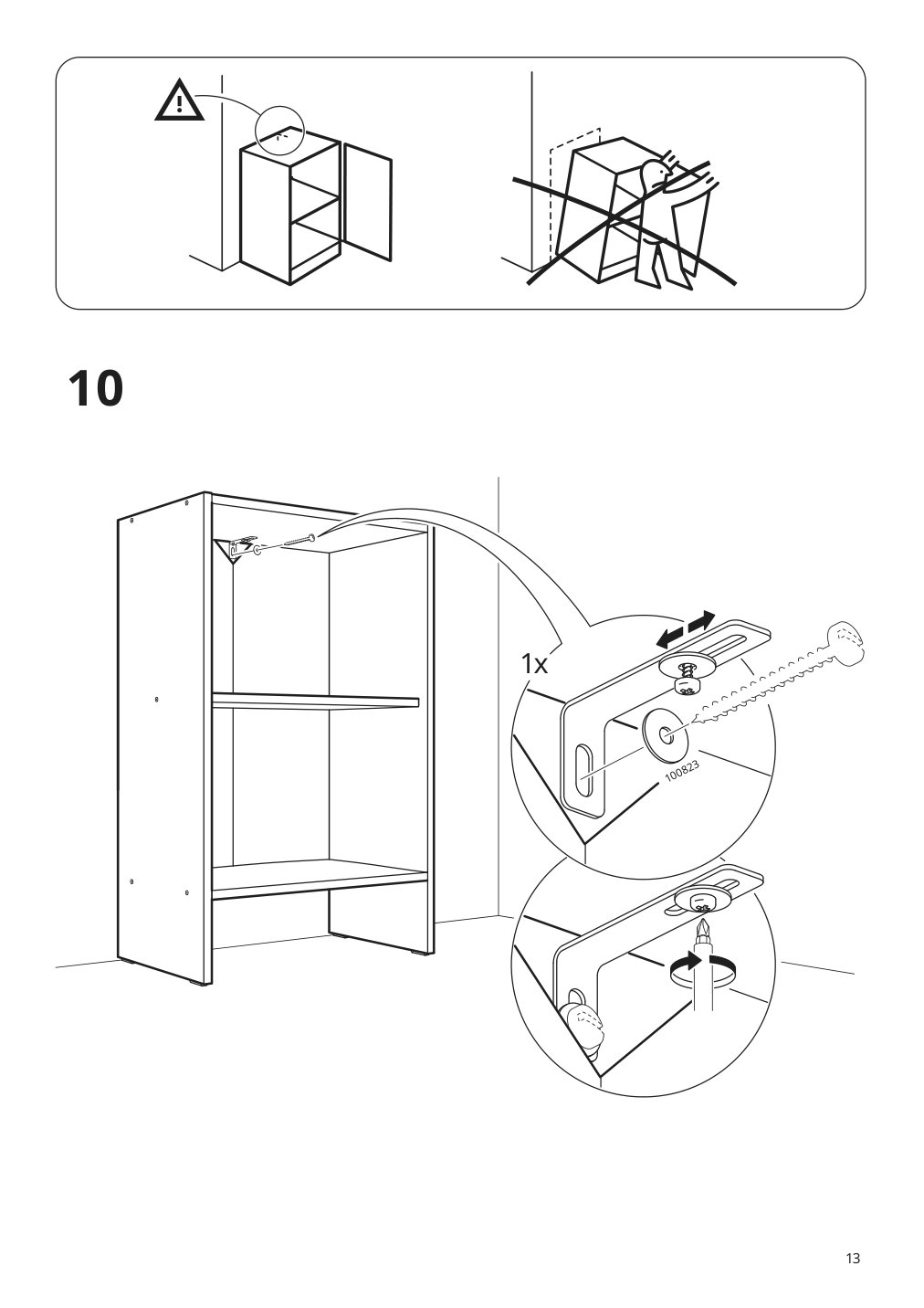 Assembly instructions for IKEA Baggebo bookcase white | Page 13 - IKEA BAGGEBO TV storage combination 694.436.51