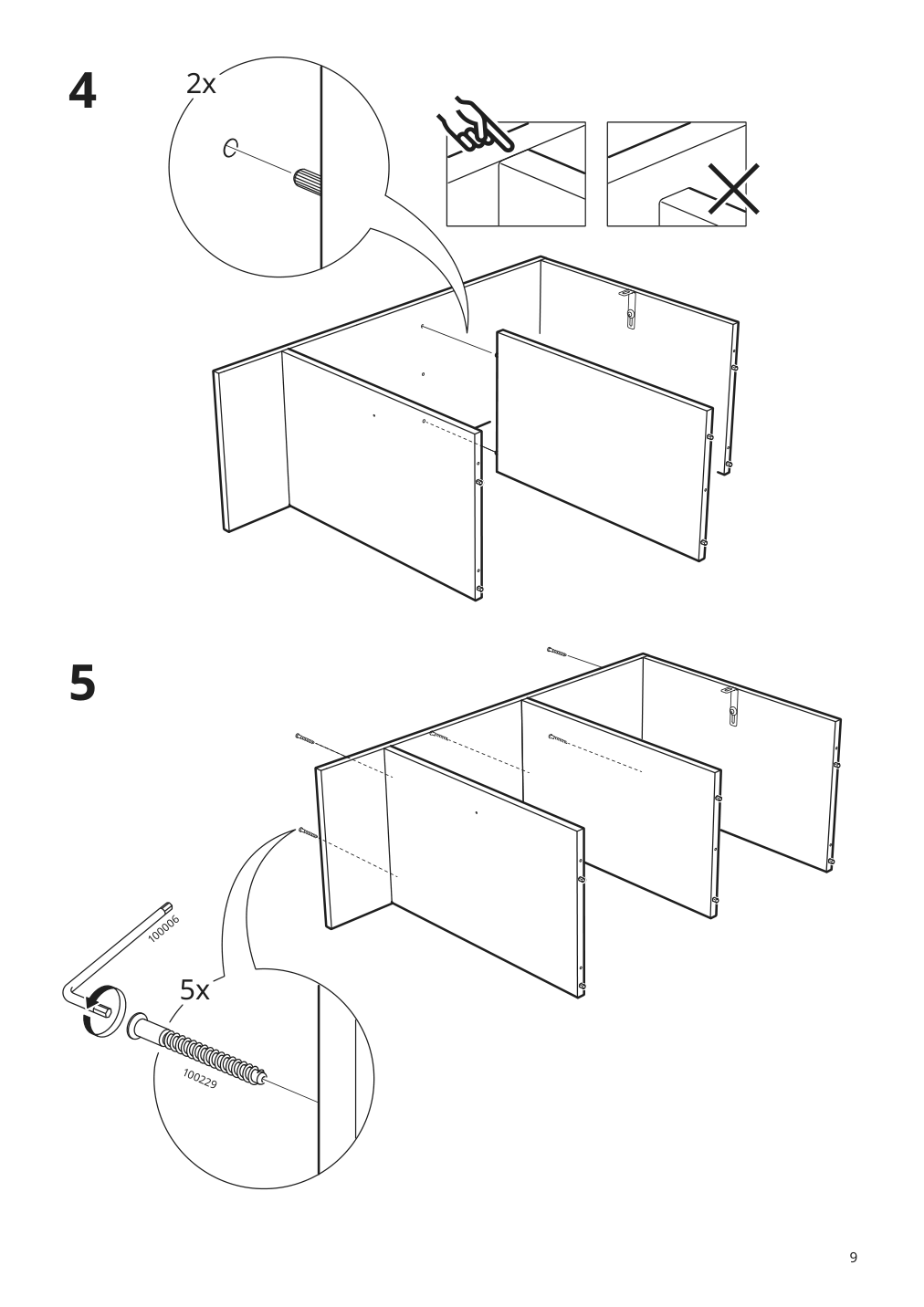 Assembly instructions for IKEA Baggebo bookcase white | Page 9 - IKEA BAGGEBO TV storage combination 694.436.51