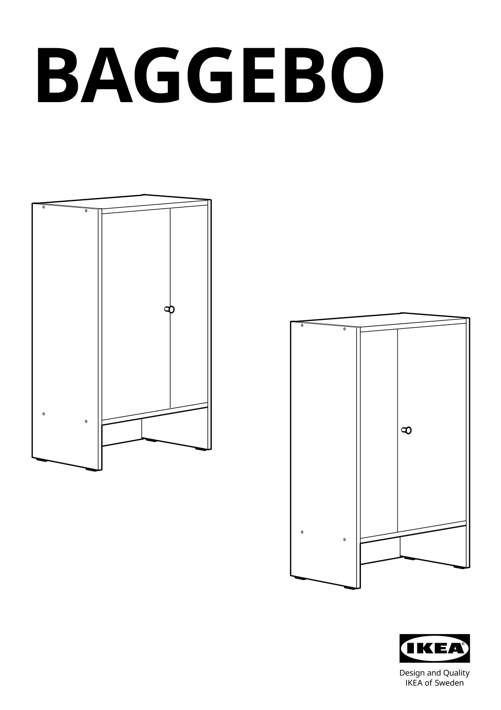 Assembly instructions for IKEA Baggebo cabinet with door white | Page 1 - IKEA BAGGEBO cabinet with door 604.812.04