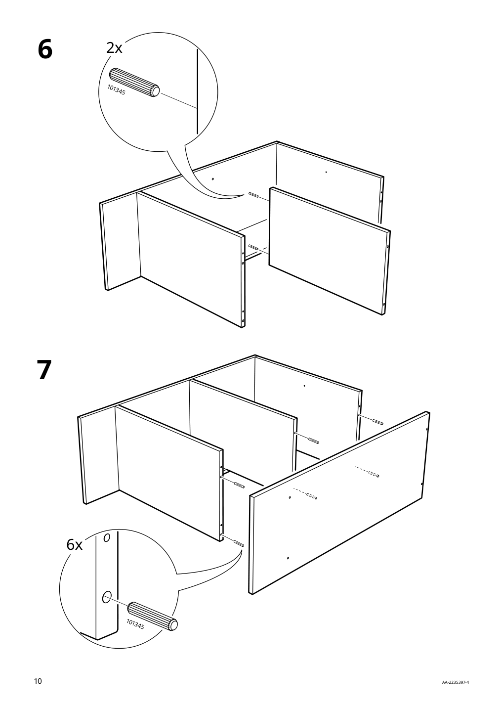 Assembly instructions for IKEA Baggebo cabinet with door white | Page 10 - IKEA BAGGEBO cabinet with door 604.812.04