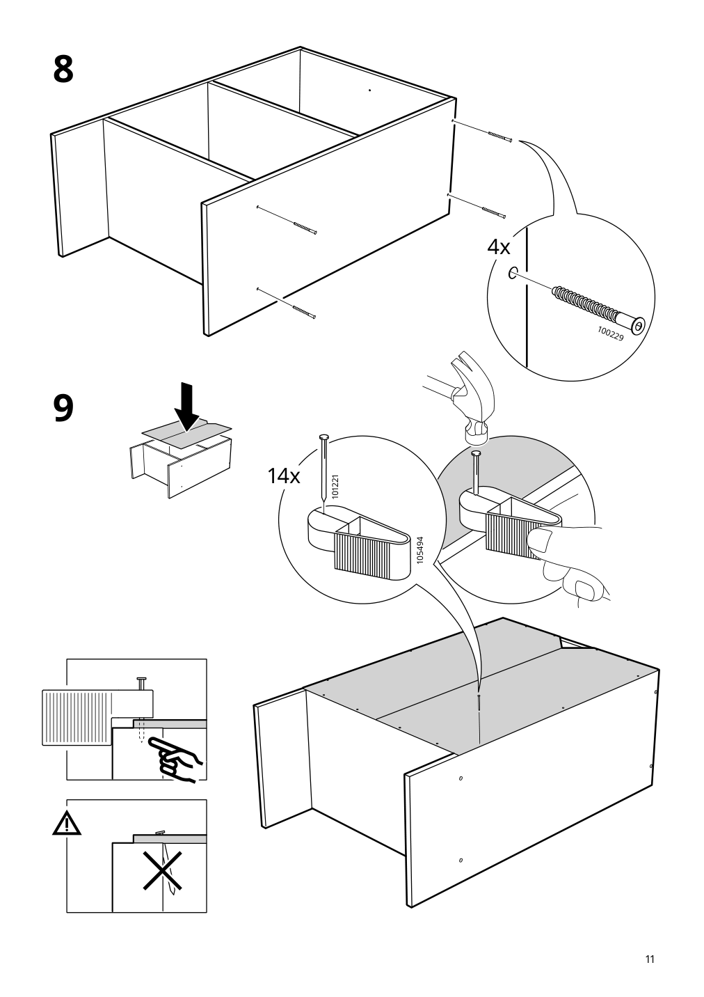 Assembly instructions for IKEA Baggebo cabinet with door white | Page 11 - IKEA BAGGEBO cabinet with door 604.812.04