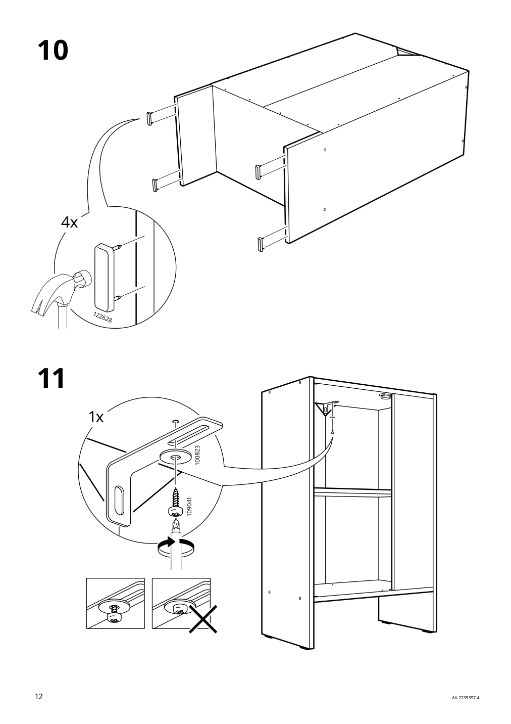 Assembly instructions for IKEA Baggebo cabinet with door white | Page 12 - IKEA BAGGEBO cabinet with door 604.812.04