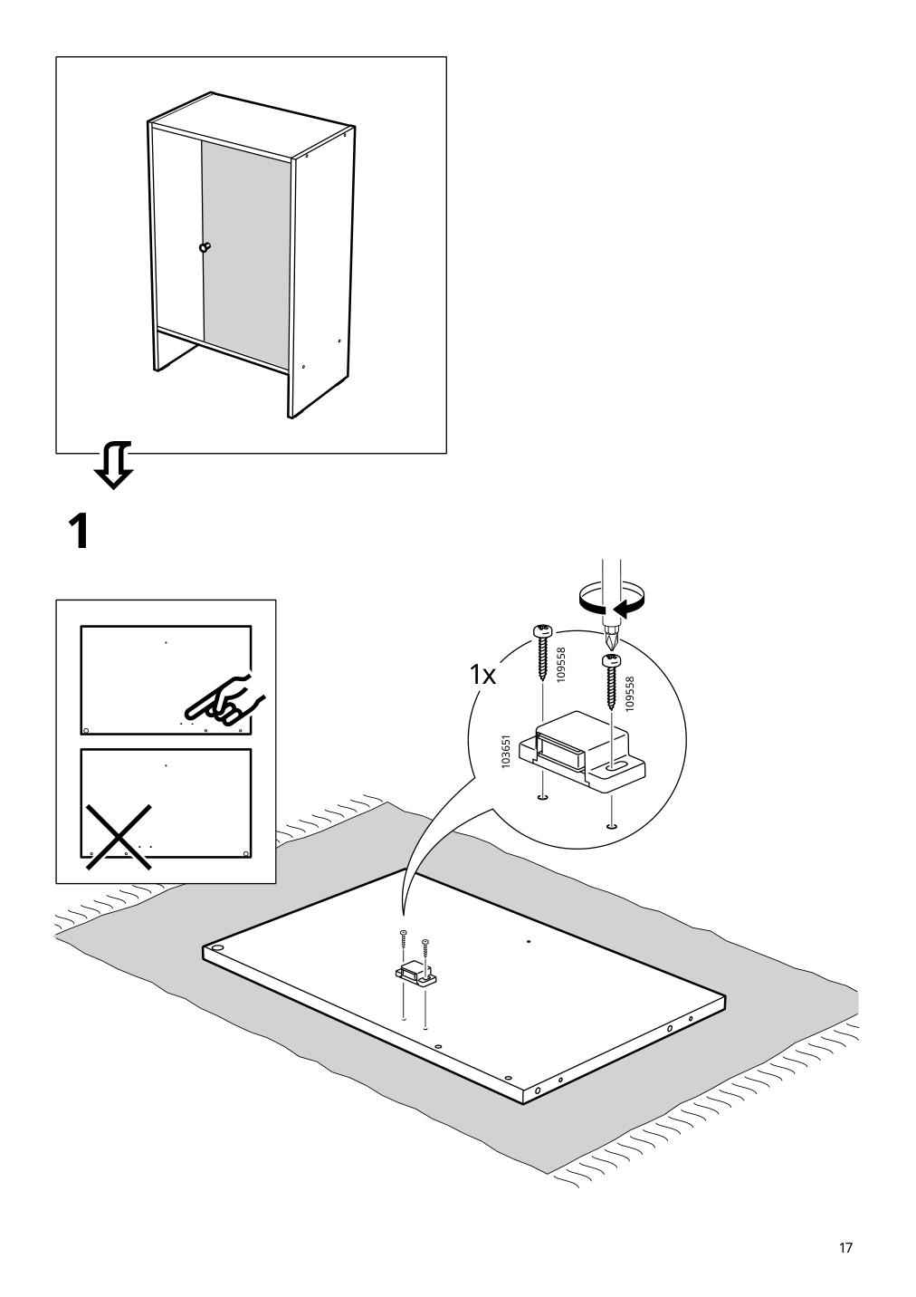 Assembly instructions for IKEA Baggebo cabinet with door white | Page 17 - IKEA BAGGEBO cabinet with door 604.812.04