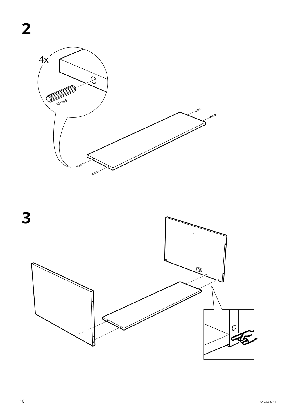 Assembly instructions for IKEA Baggebo cabinet with door white | Page 18 - IKEA BAGGEBO cabinet with door 604.812.04