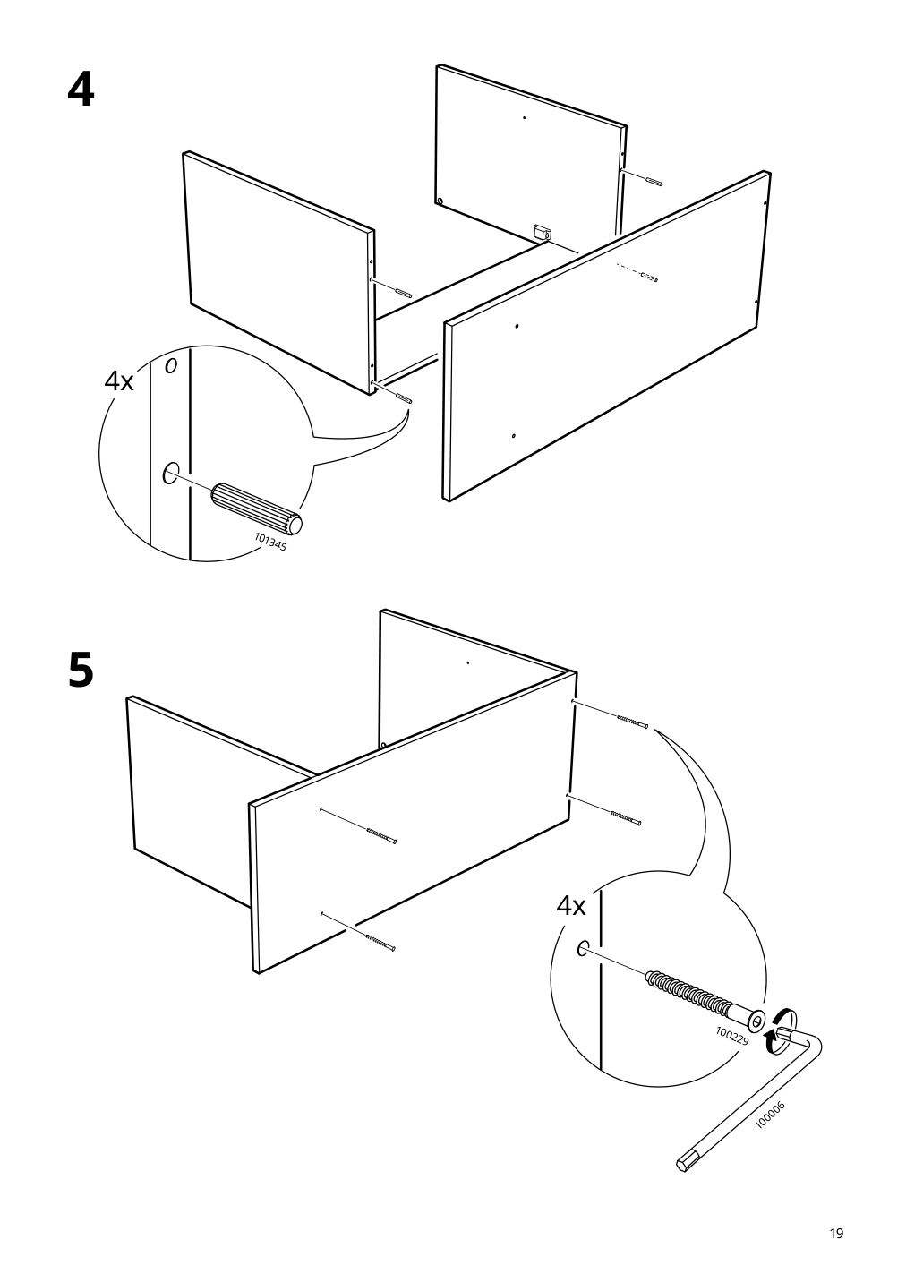 Assembly instructions for IKEA Baggebo cabinet with door white | Page 19 - IKEA BAGGEBO cabinet with door 604.812.04