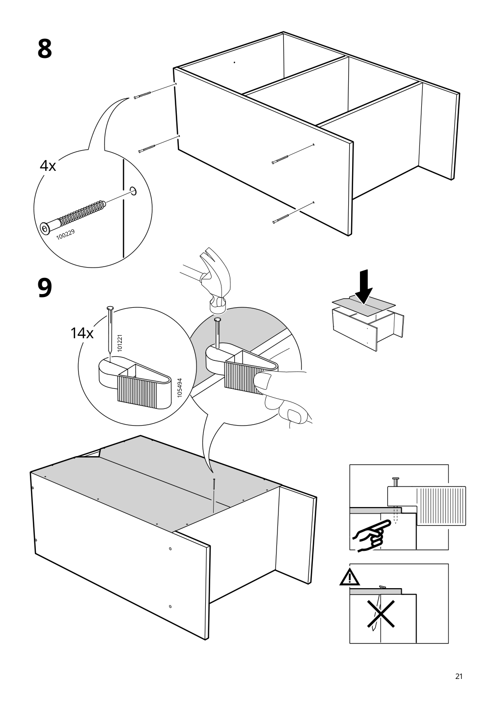 Assembly instructions for IKEA Baggebo cabinet with door white | Page 21 - IKEA BAGGEBO cabinet with door 604.812.04