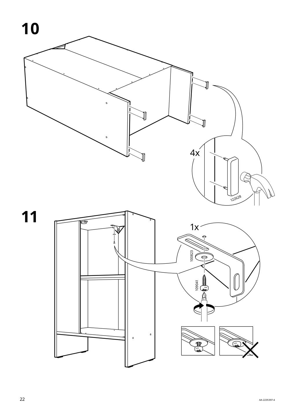 Assembly instructions for IKEA Baggebo cabinet with door white | Page 22 - IKEA BAGGEBO cabinet with door 604.812.04