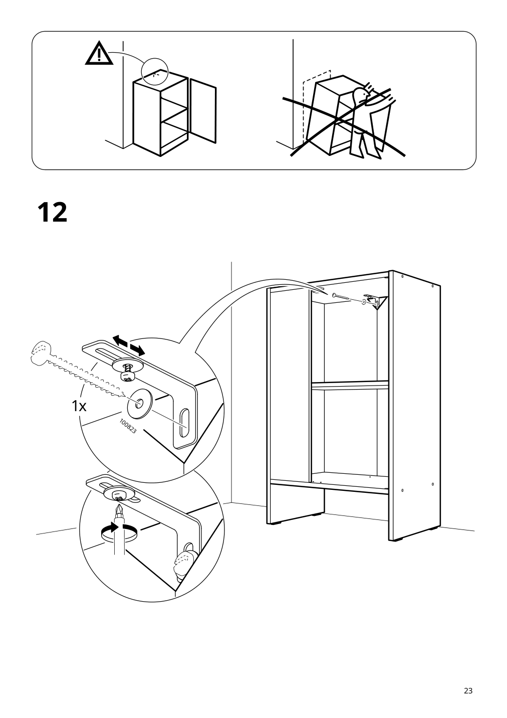 Assembly instructions for IKEA Baggebo cabinet with door white | Page 23 - IKEA BAGGEBO cabinet with door 604.812.04