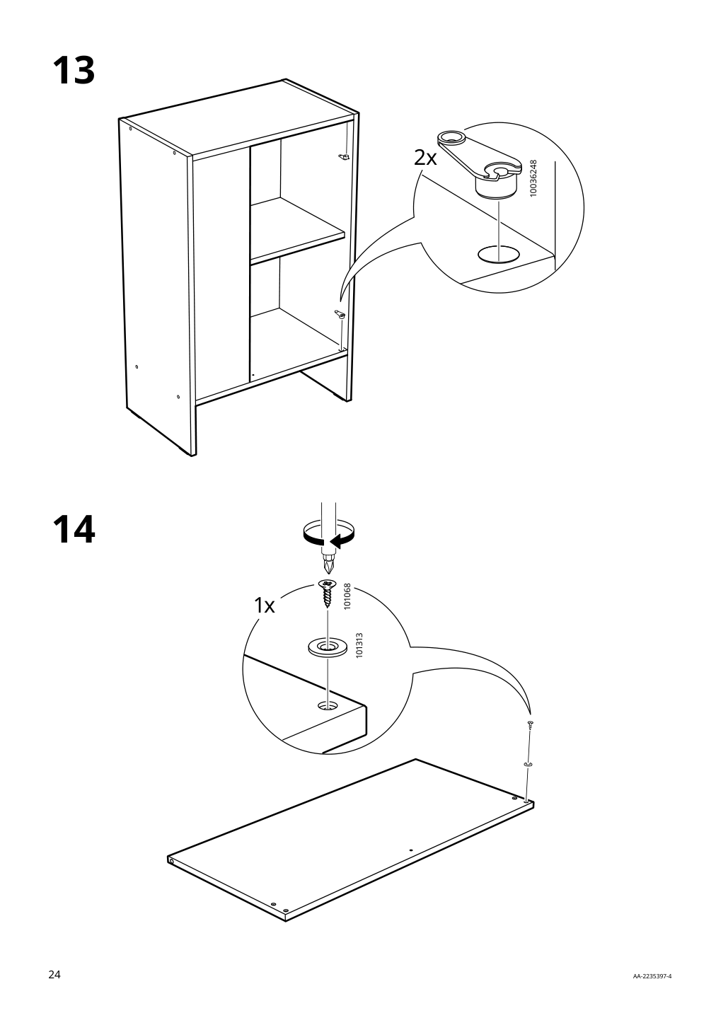 Assembly instructions for IKEA Baggebo cabinet with door white | Page 24 - IKEA BAGGEBO cabinet with door 604.812.04