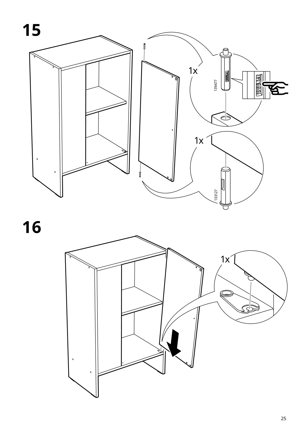 Assembly instructions for IKEA Baggebo cabinet with door white | Page 25 - IKEA BAGGEBO cabinet with door 604.812.04