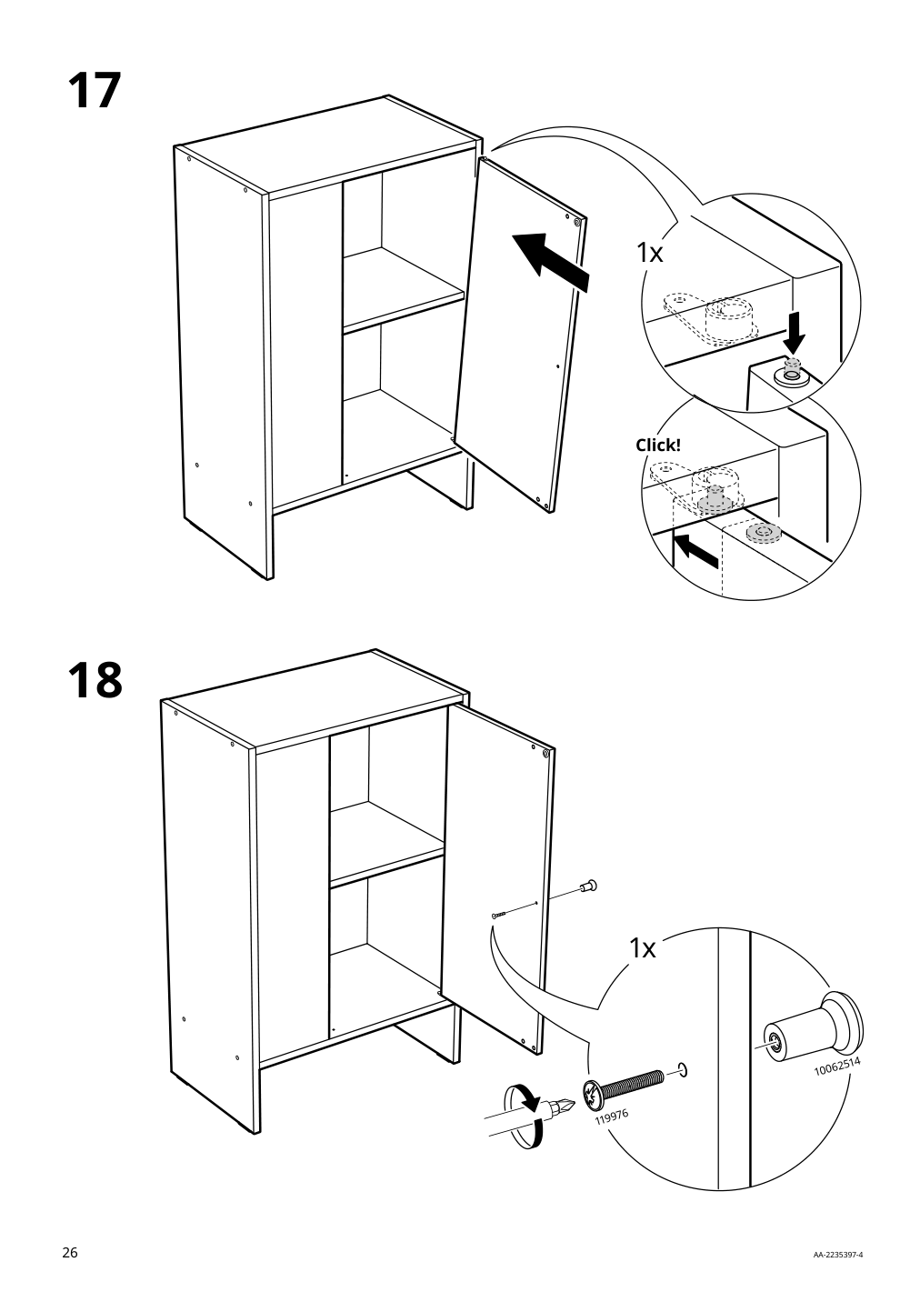 Assembly instructions for IKEA Baggebo cabinet with door white | Page 26 - IKEA BAGGEBO cabinet with door 604.812.04