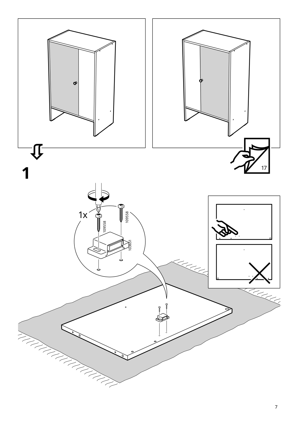 Assembly instructions for IKEA Baggebo cabinet with door white | Page 7 - IKEA BAGGEBO cabinet with door 604.812.04