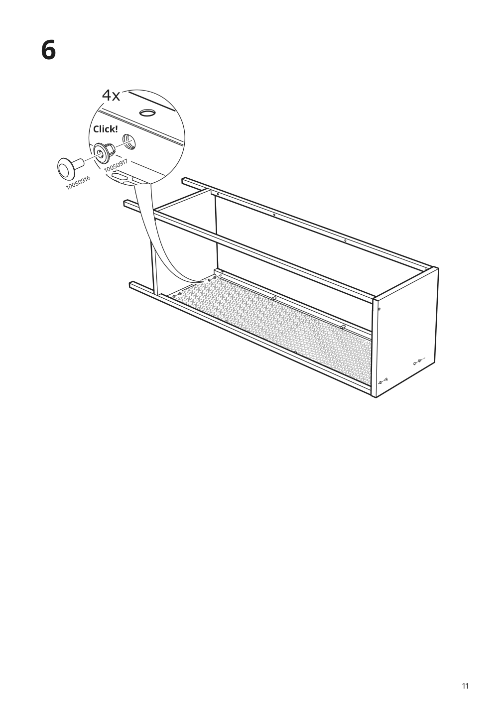 Assembly instructions for IKEA Baggebo cabinet with glass doors metal white | Page 11 - IKEA BAGGEBO cabinet with glass doors 805.029.98