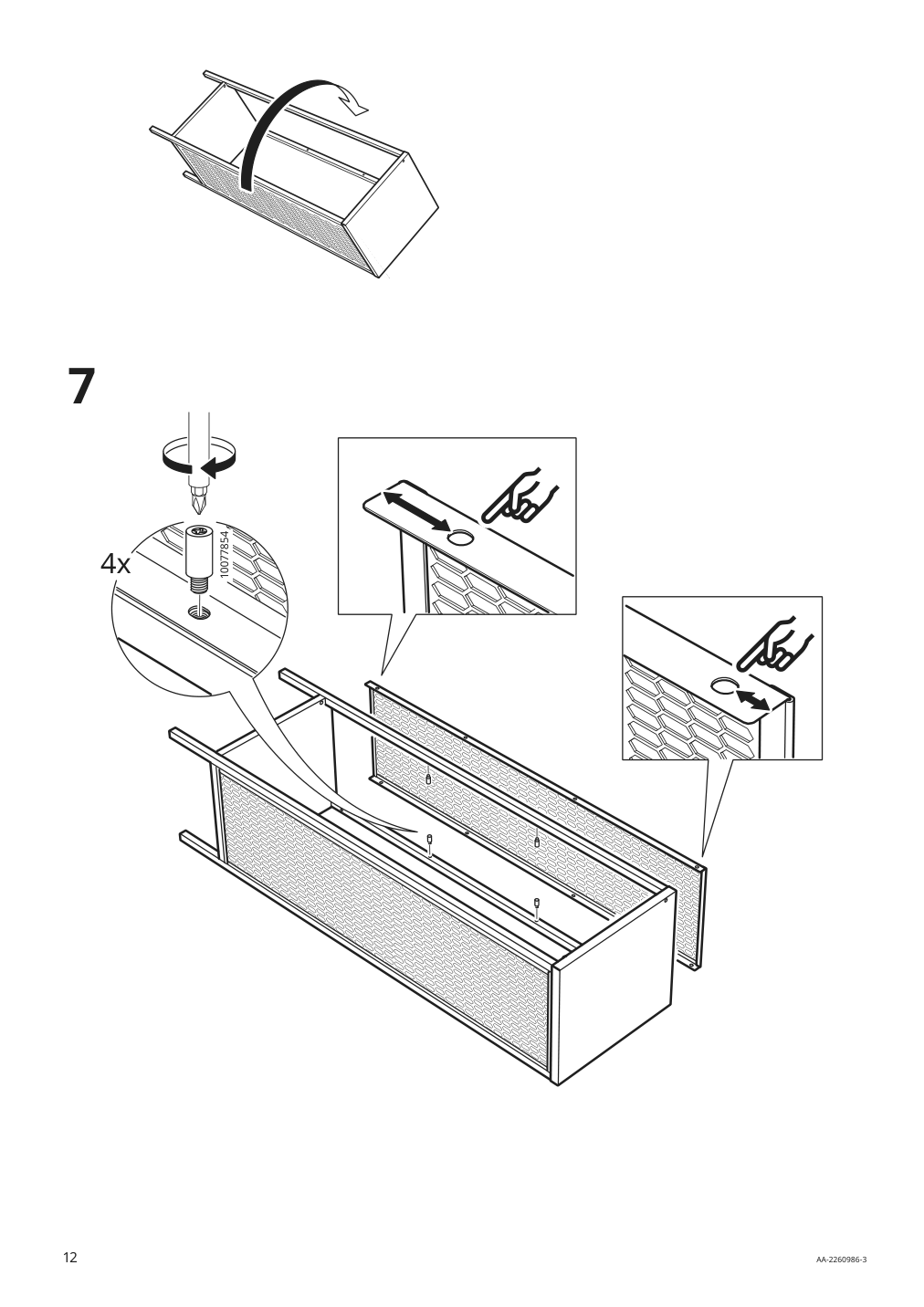 Assembly instructions for IKEA Baggebo cabinet with glass doors metal white | Page 12 - IKEA BAGGEBO cabinet with glass doors 805.029.98