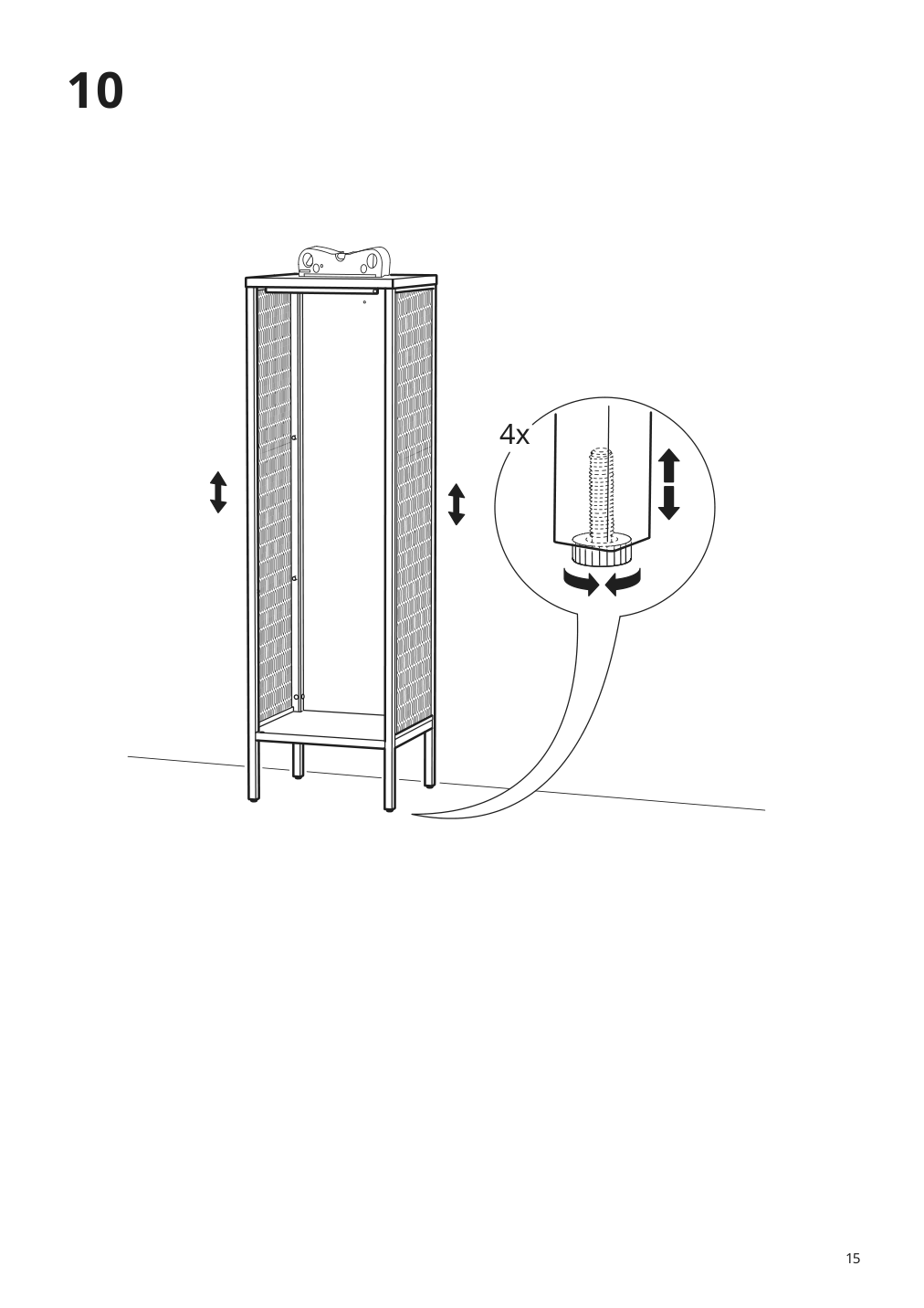 Assembly instructions for IKEA Baggebo cabinet with glass doors metal white | Page 15 - IKEA BAGGEBO cabinet with glass doors 805.029.98