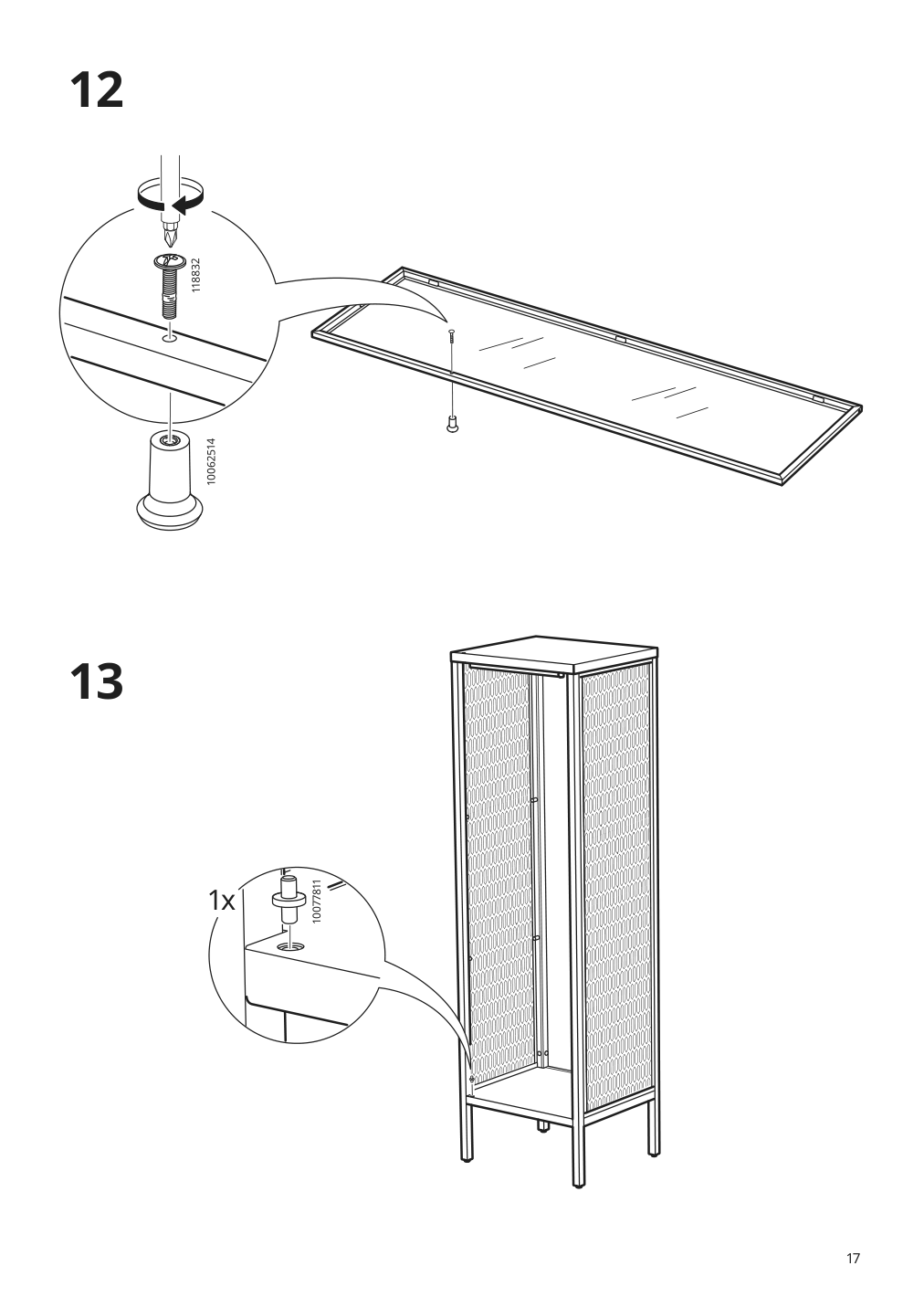 Assembly instructions for IKEA Baggebo cabinet with glass doors metal white | Page 17 - IKEA BAGGEBO cabinet with glass doors 805.029.98