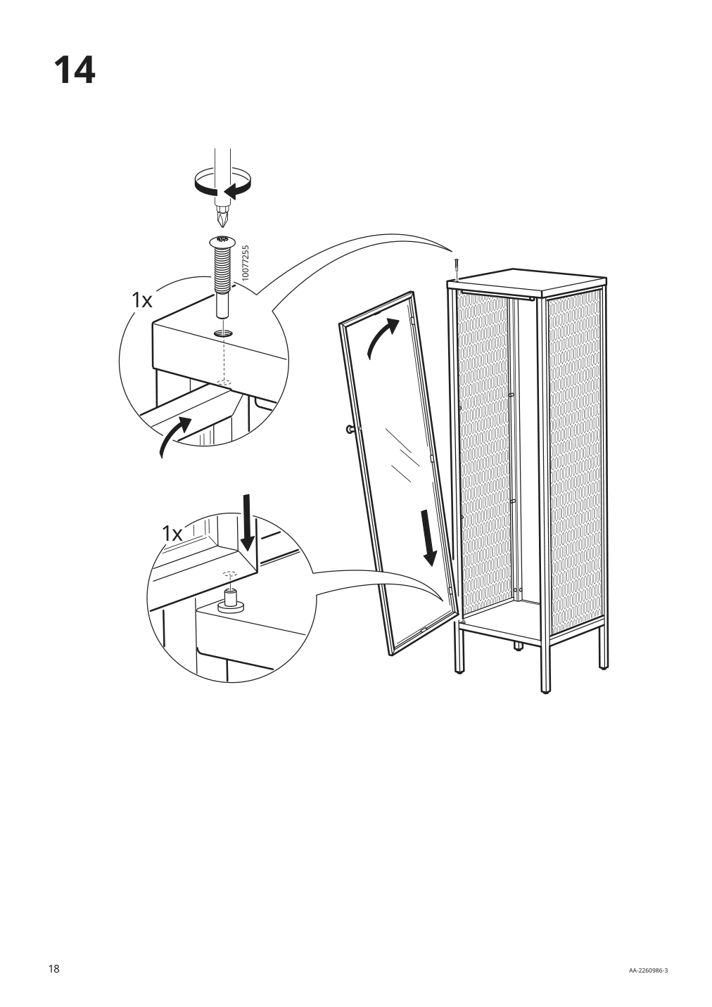 Assembly instructions for IKEA Baggebo cabinet with glass doors metal white | Page 18 - IKEA BAGGEBO cabinet with glass doors 805.029.98