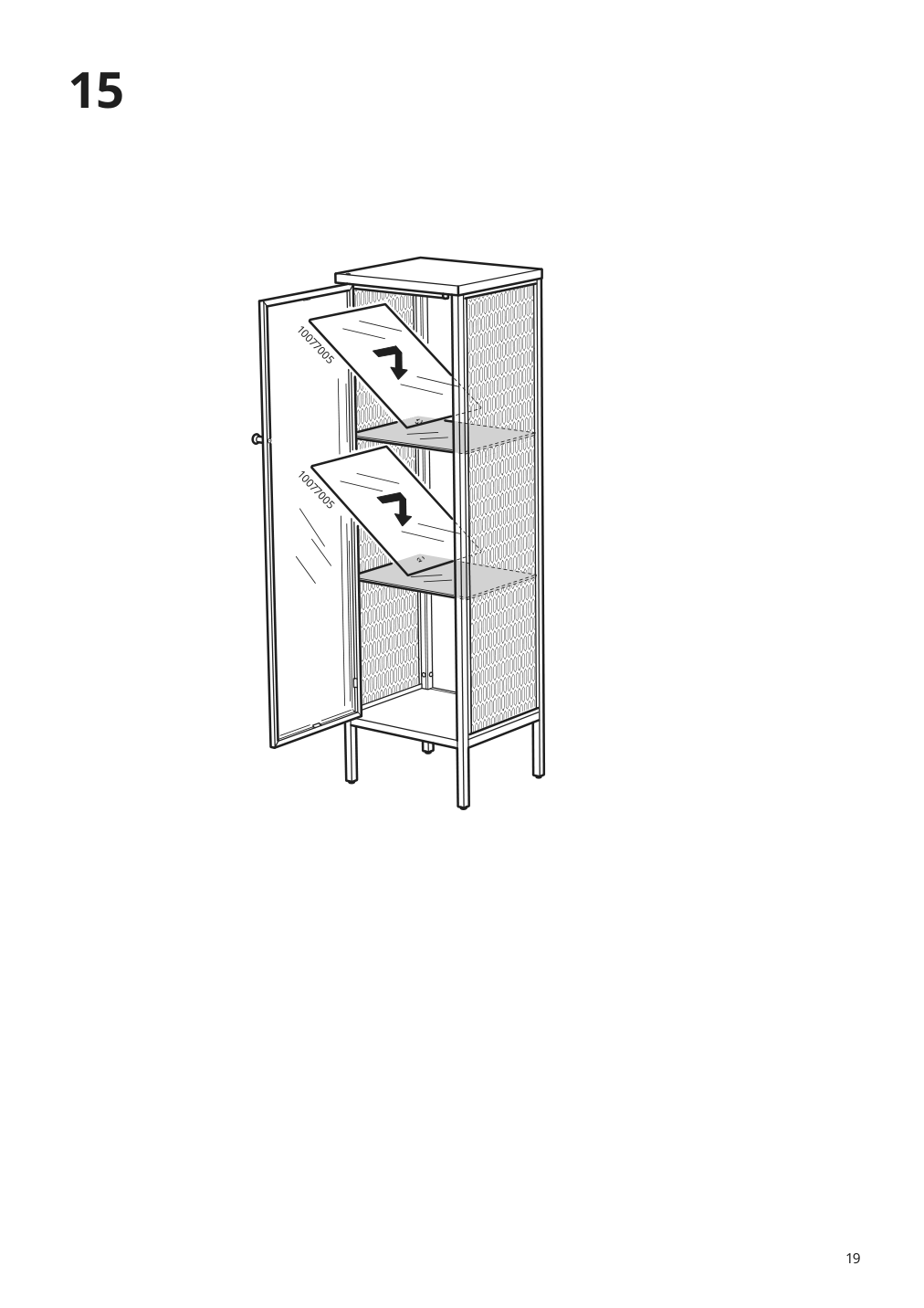 Assembly instructions for IKEA Baggebo cabinet with glass doors metal white | Page 19 - IKEA BAGGEBO cabinet with glass doors 805.029.98