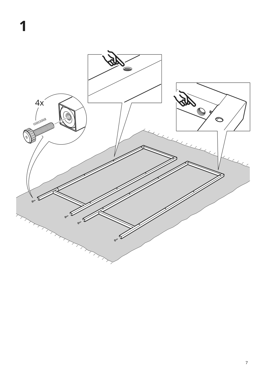 Assembly instructions for IKEA Baggebo cabinet with glass doors metal white | Page 7 - IKEA BAGGEBO cabinet with glass doors 805.029.98