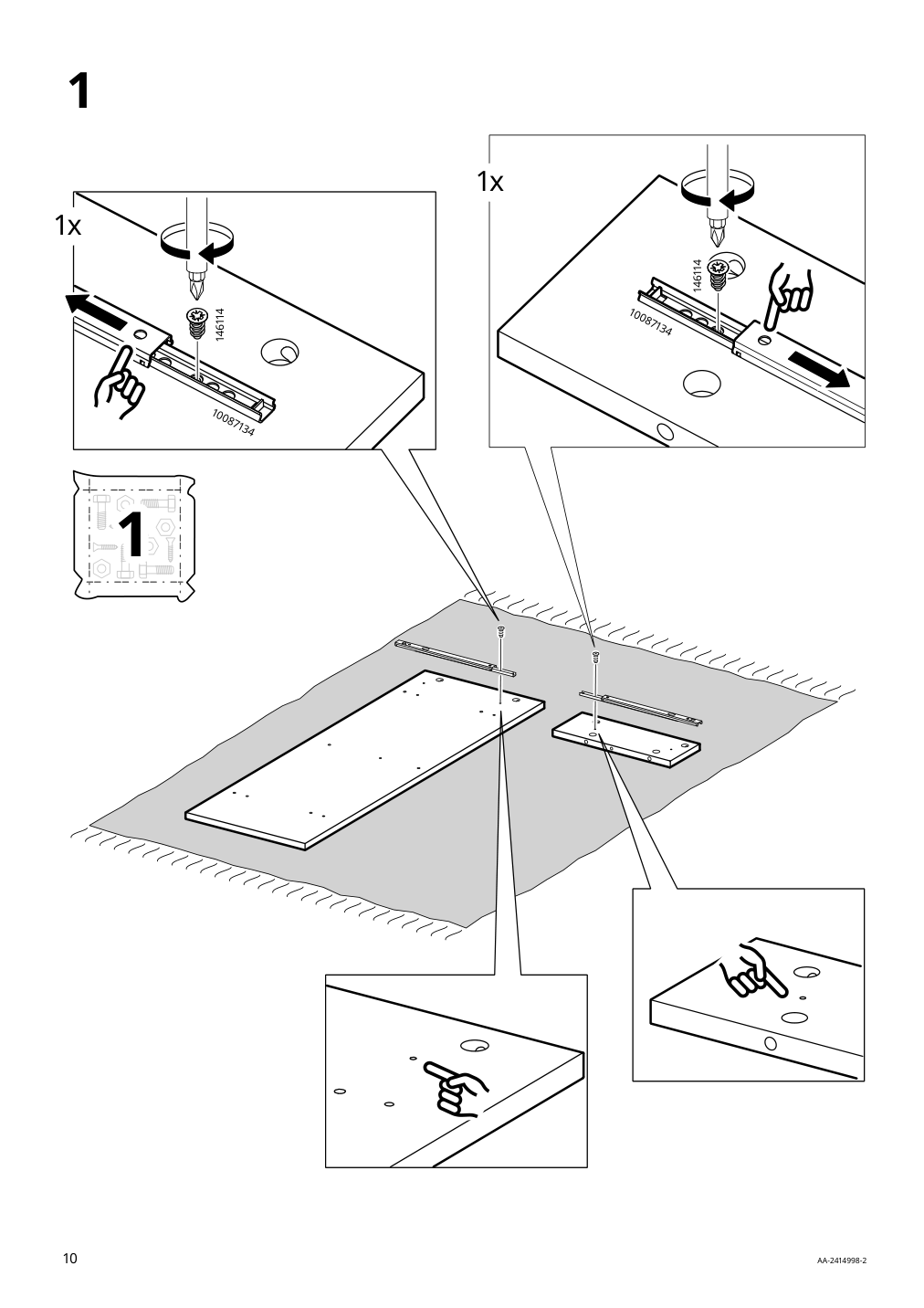 Assembly instructions for IKEA Baggebo sideboard white | Page 10 - IKEA BAGGEBO sideboard 405.536.16