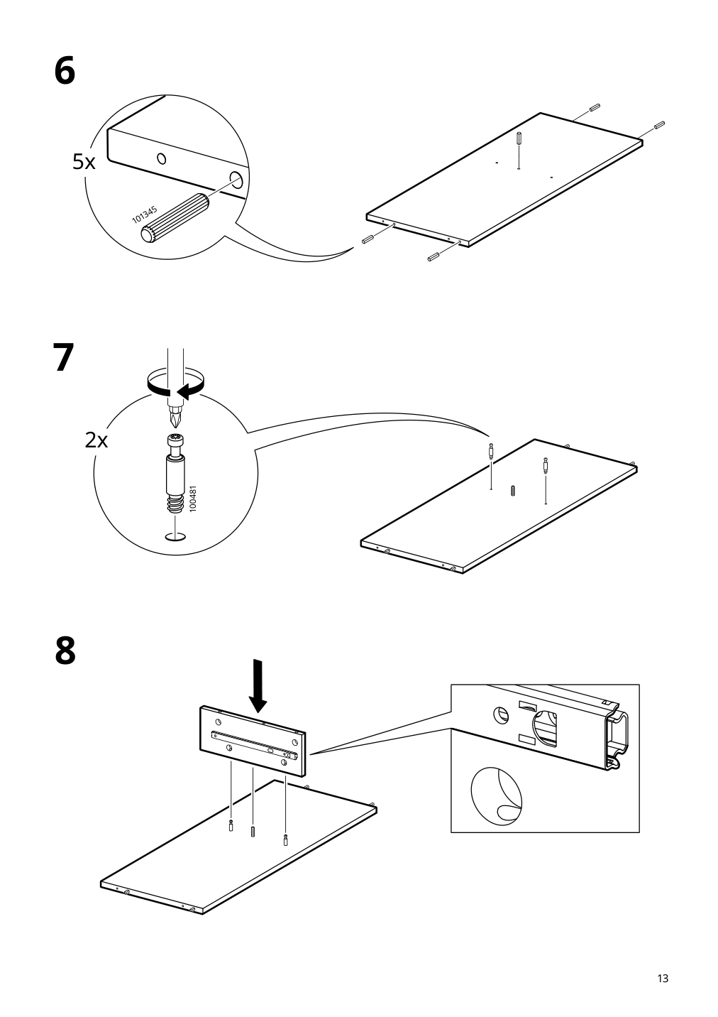 Assembly instructions for IKEA Baggebo sideboard white | Page 13 - IKEA BAGGEBO sideboard 405.536.16