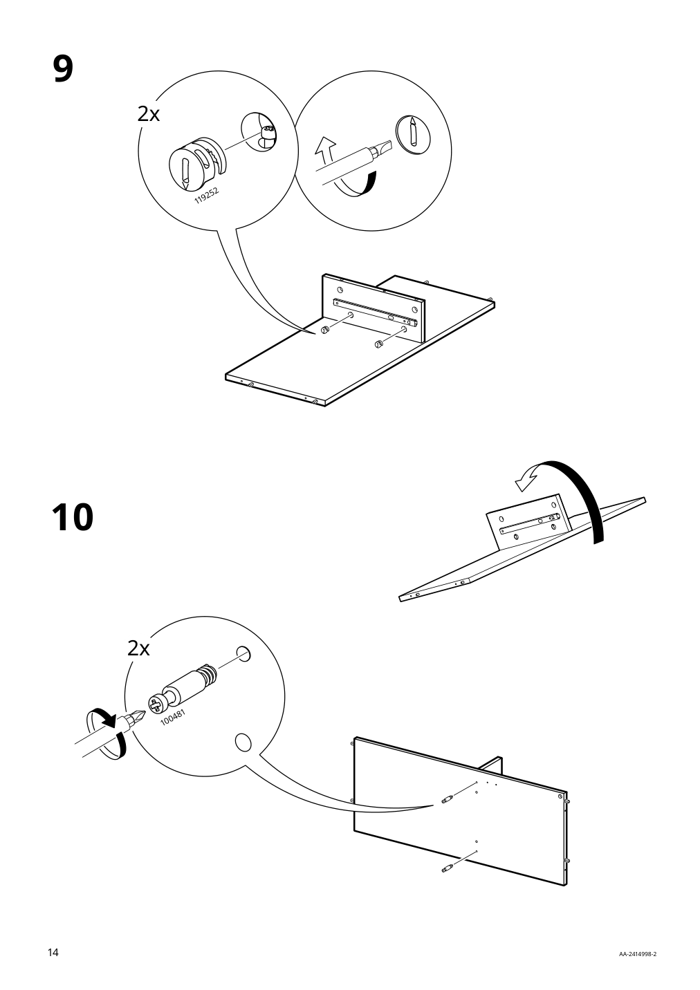 Assembly instructions for IKEA Baggebo sideboard white | Page 14 - IKEA BAGGEBO sideboard 405.536.16