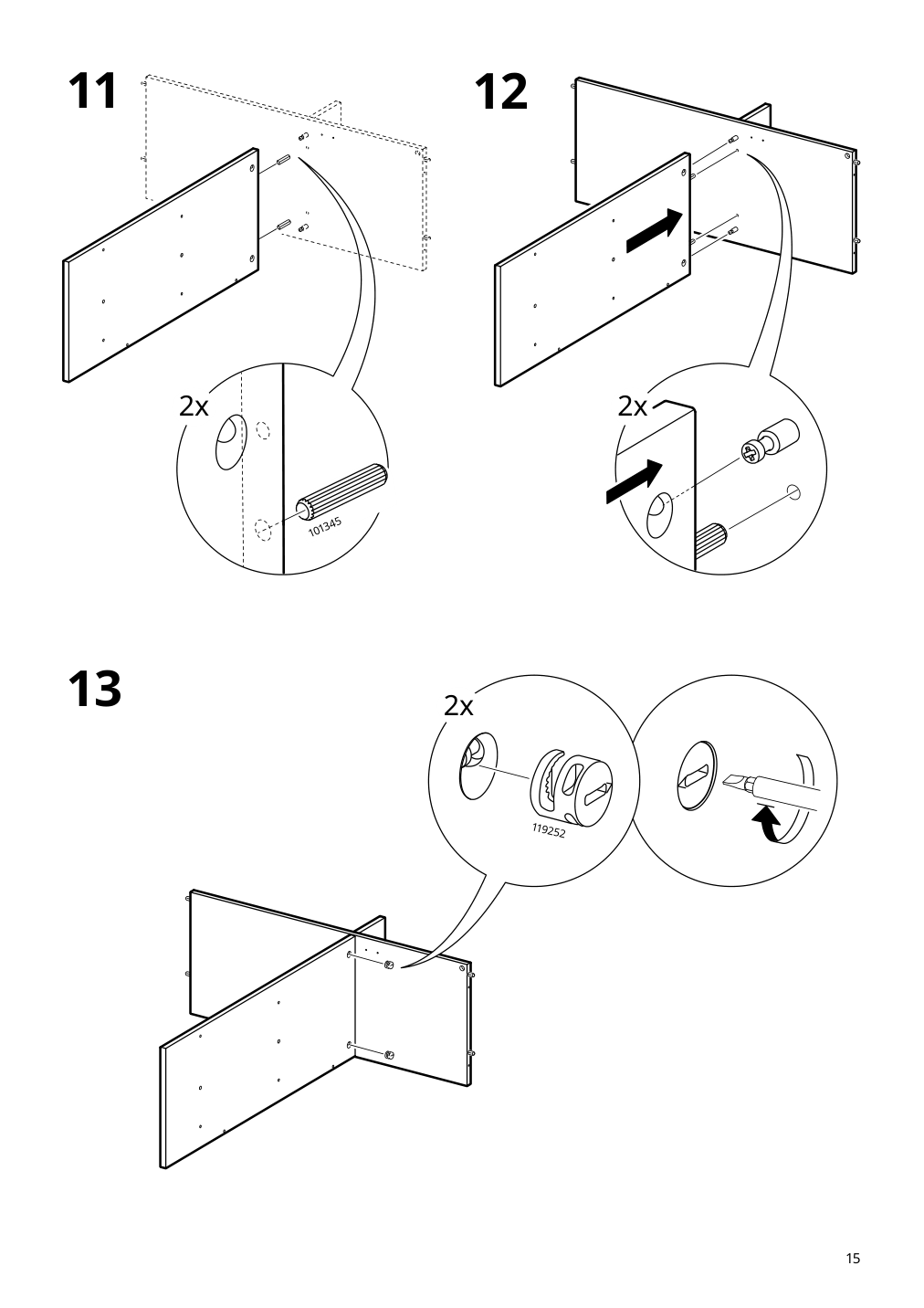 Assembly instructions for IKEA Baggebo sideboard white | Page 15 - IKEA BAGGEBO sideboard 405.536.16