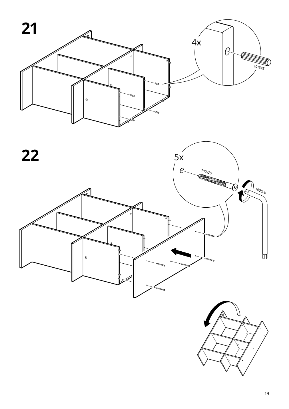 Assembly instructions for IKEA Baggebo sideboard white | Page 19 - IKEA BAGGEBO sideboard 405.536.16