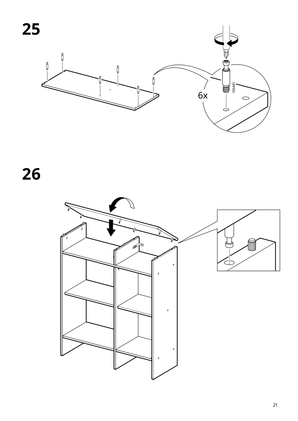 Assembly instructions for IKEA Baggebo sideboard white | Page 21 - IKEA BAGGEBO sideboard 405.536.16