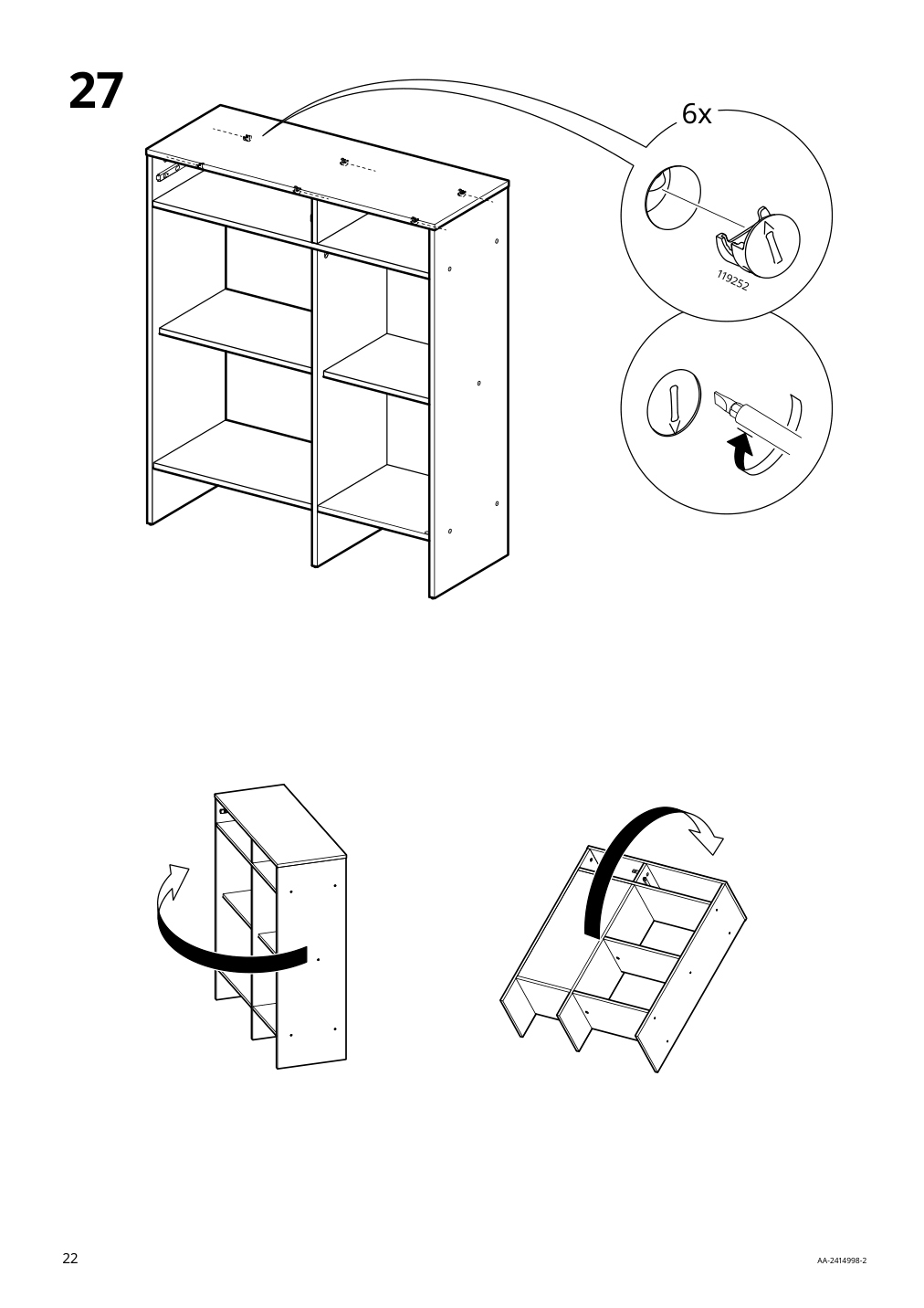 Assembly instructions for IKEA Baggebo sideboard white | Page 22 - IKEA BAGGEBO sideboard 405.536.16