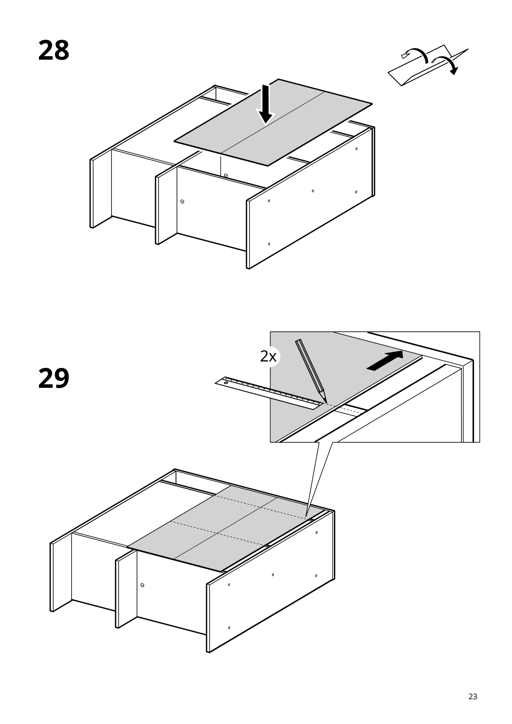 Assembly instructions for IKEA Baggebo sideboard white | Page 23 - IKEA BAGGEBO sideboard 405.536.16