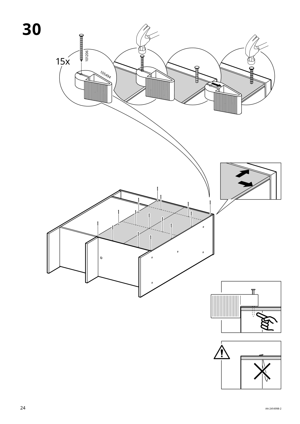 Assembly instructions for IKEA Baggebo sideboard white | Page 24 - IKEA BAGGEBO sideboard 405.536.16