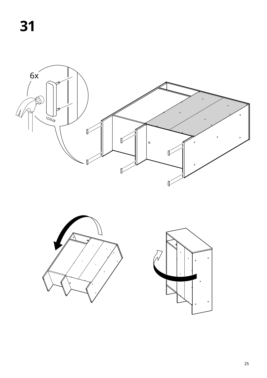 Assembly instructions for IKEA Baggebo sideboard white | Page 25 - IKEA BAGGEBO sideboard 405.536.16