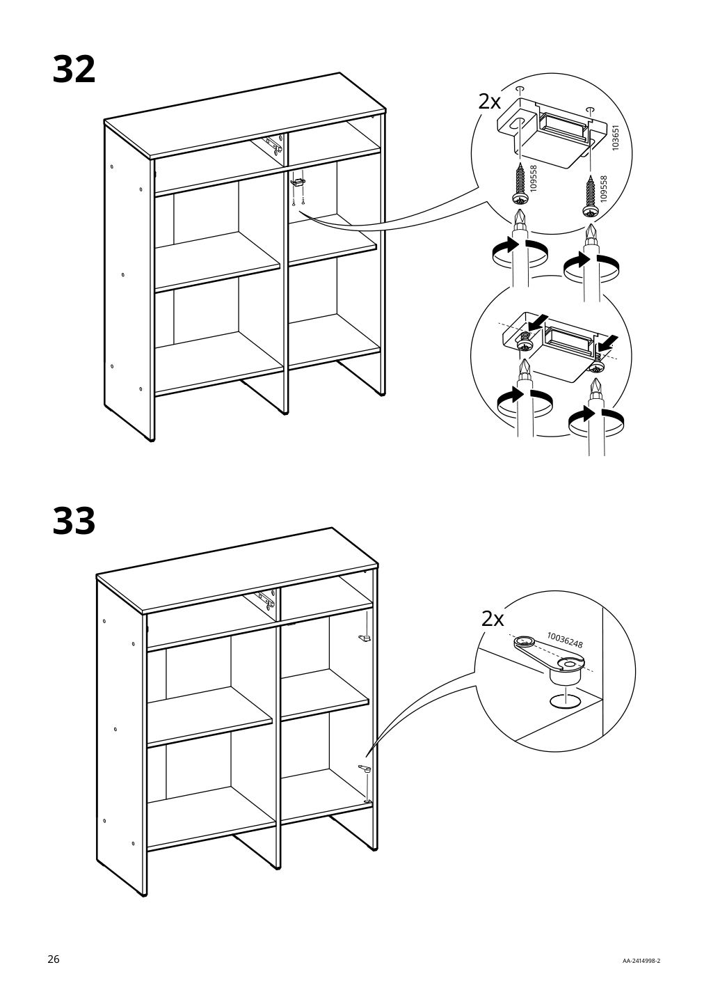 Assembly instructions for IKEA Baggebo sideboard white | Page 26 - IKEA BAGGEBO sideboard 405.536.16