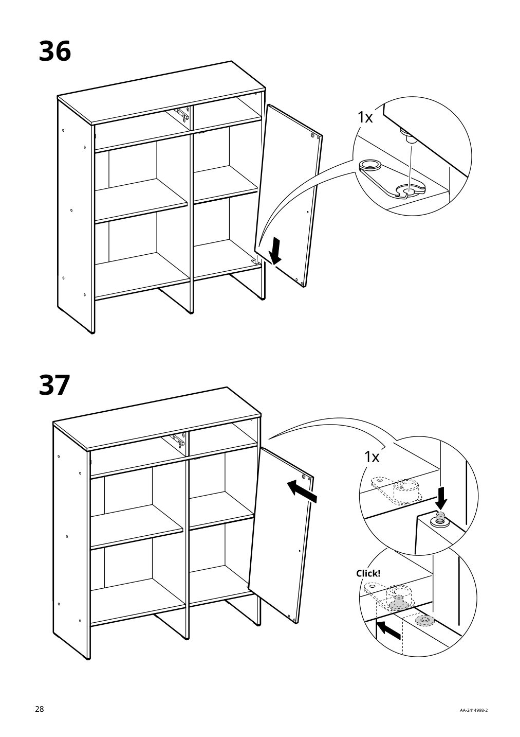 Assembly instructions for IKEA Baggebo sideboard white | Page 28 - IKEA BAGGEBO sideboard 405.536.16